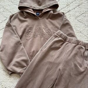 GAP Taupe Hoodie and Joggers Set